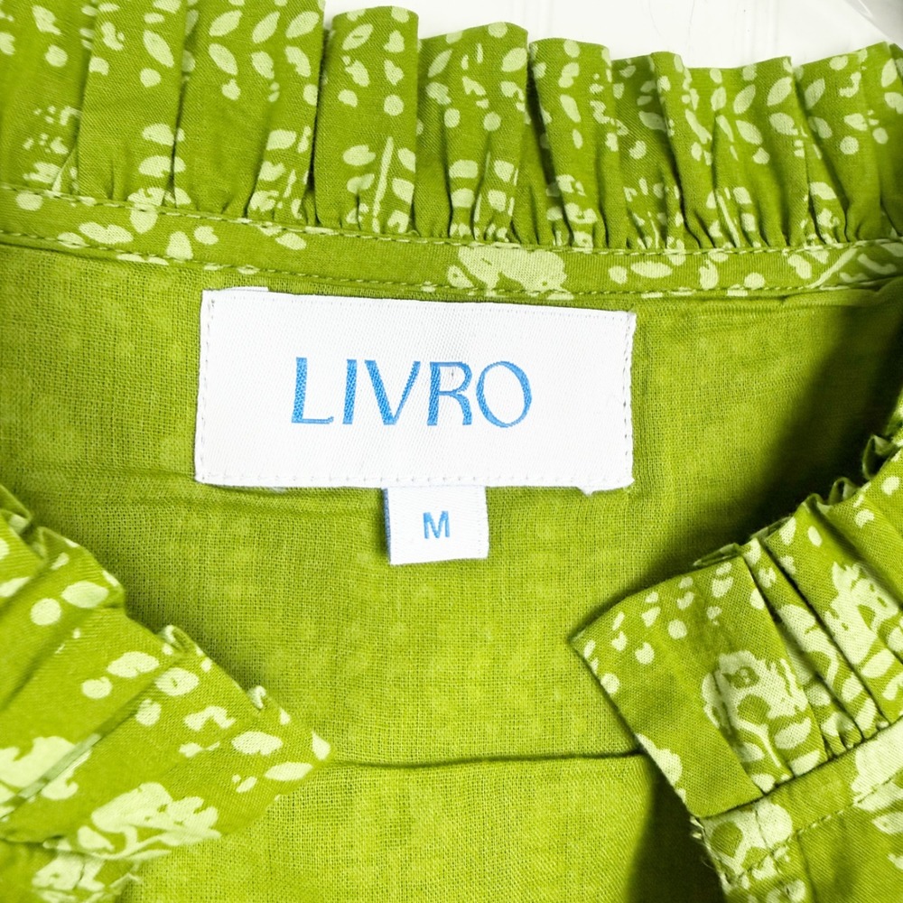 Livro Julie Green Patterned Cotton Ruffle Tiered Maxi Dress Medium - Picture 7 of 16